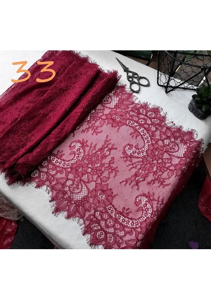Renk 6 Tarzı 3 Metre Yumuşak ve Yüksek Li Kirpikler Dantel Aksesuarları Kumaş Dıy Giyim Iç Çamaşırı Düğün Peçe Etek Kol Kumaşı (Yurt Dışından)