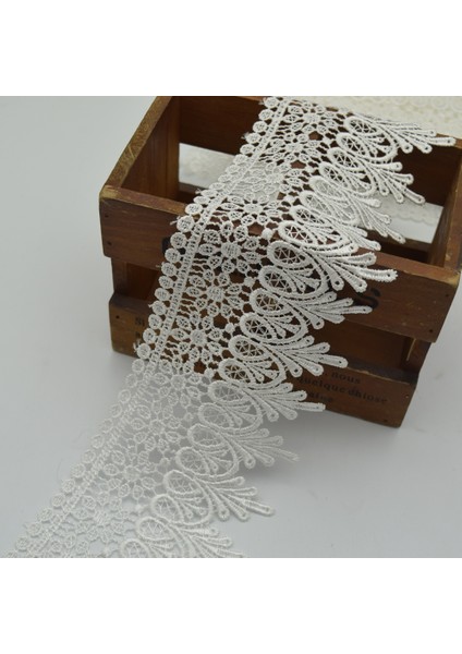 Kırmızı Stil Vintage Kapalı Beyaz Düğün Gelin Işlemeli Dantel Kenar Trim Şerit Aplike Dıy Dikiş El Sanatları 9.5cm Genişliğinde (Yurt Dışından) modelleri