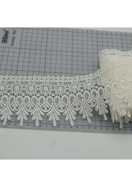 Kırmızı Stil Vintage Kapalı Beyaz Düğün Gelin Işlemeli Dantel Kenar Trim Şerit Aplike Dıy Dikiş El Sanatları 9.5cm Genişliğinde (Yurt Dışından) indirimleri