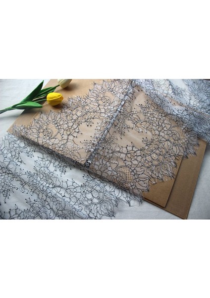 Zümrüt Yeşili Tarzı 6 Metre Yumuşak Örme Açık Gri + Siyah Kirpik Dantel Kumaş % Naylon Iç Çamaşırı Dantel Siyah Beyaz Trimler 35CM Genişlik * 300CM (Yurt Dışından) fırsatları