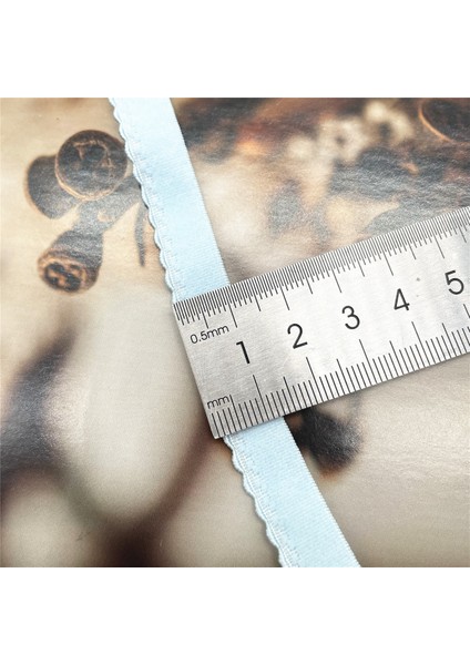 Açık Mavi 1.20CM Tarzı 6mlot 6 Renk Genişliği 0.9 ~ 1.50CM Tek Uçlu Dar Elastik Streç Dantel Trim Iç Çamaşırı Giyim Aksesuarları Için Küçük Dikiş Aplike (Yurt Dışından)