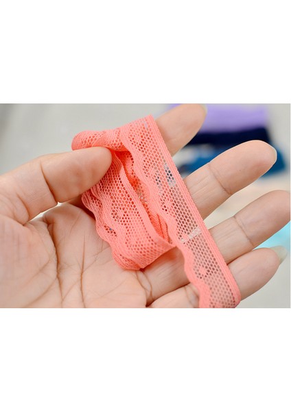 Turuncu Kırmızı Stil 5 Metre Genişlik 1.5cm 7 Renk Elastik Dantel Trim Şerit Dikiş Aksesuarları Dıy Iç Çamaşırı Iç Çamaşırı Dekorasyon Dantel Trim (Yurt Dışından)