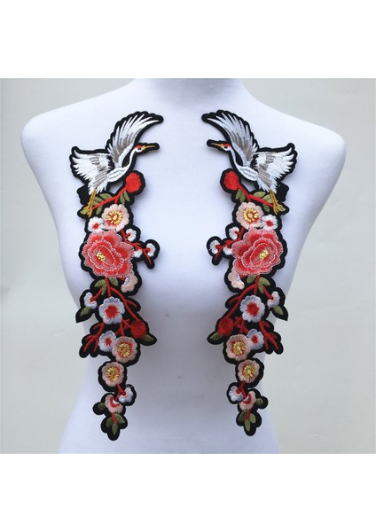 Pembe Kırmızı Stil Et Gül Çiçek Nakış Dantel Yamalar Sticker Giysi Venise Çiçek Işlemeli Aplike Dantel Trim Dekore Edilmiş (Yurt Dışından)