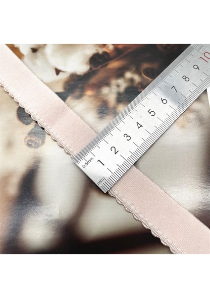 Koyu Kayısı 2cm Stili 6mlot 6 Renk Genişliği 0.9 ~ 1.50CM Tek Uçlu Dar Elastik Streç Dantel Trim Iç Çamaşırı Giyim Aksesuarları Için Küçük Dikiş Aplike (Yurt Dışından)