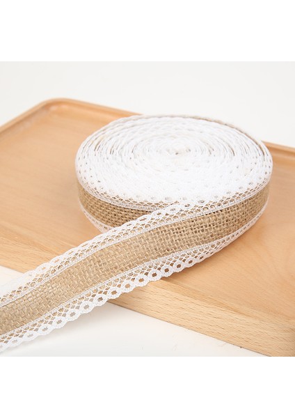 C-24 Tarzı 2.5cm Doğal Jüt Çuval Bezi Ruloları Hessen Şerit Dantel ile Vintage Rustik Düğün Dekor Süs Çuval Bezi Parti Dıy Zanaat Malzemeleri (Yurt Dışından) modelleri