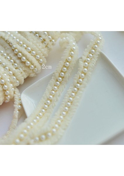 Bej Tarzı 1 Metre Renkli Boncuklu Dantel Şerit Bant Dantel Kumaş Trim Işlemeli Yaka Dekorasyon Afrika Dantel Kumaş Net Kordon Dikiş Için (Yurt Dışından)