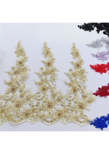 Turuncu Pembe Tarzı 1 Yard 14 Renk Yüksekliği 43 cm Pullu Boncuklu Gelinlik Sınır Dantel Kumaş Trim Etek Aksesuarları Dıy Dekorasyon RS2448 (Yurt Dışından) fiyatları