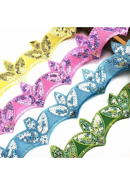 Kraliyet Mavisi Stili 1 Yard Sıcak 6cm Geniş Glitter Organze Dantel Kumaş Pul Boncuklu Çiçekler Işlemeli Şerit Yaka Trim Aplike Gelinlik Dikiş Için (Yurt Dışından) modelleri