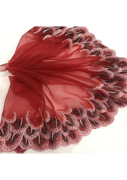 Siyah Mavi Stil 21CM H629 Organze Tavuskuşu Renkli Dantel Düğün Işlemeli Diy El Yapımı Patchwork Dantel Trım Şerit Dikiş Malzemeleri Zanaat Için (Yurt Dışından)
