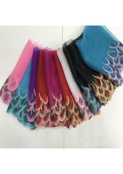 Siyah Mavi Stil 21CM H629 Organze Tavuskuşu Renkli Dantel Düğün Işlemeli Diy El Yapımı Patchwork Dantel Trım Şerit Dikiş Malzemeleri Zanaat Için (Yurt Dışından)