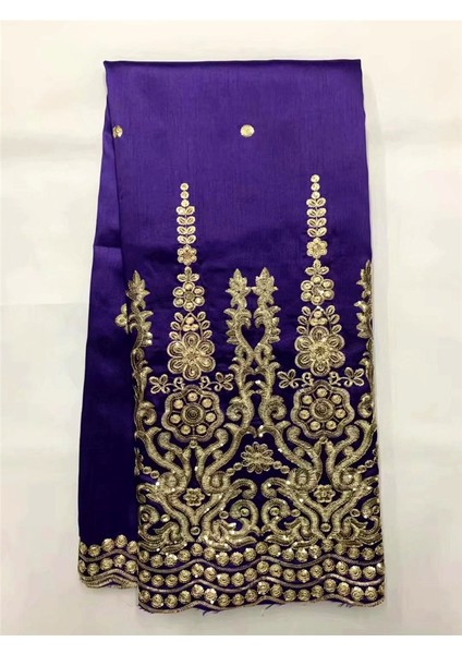 No.5 Tarzı H & Q Popüler Afrika Dantel Kumaş 5 Yard George Dantel Kumaş Dıy Gelinlik Için Yüksek Li Hint Ipek George Dantel Tül Danteller (Yurt Dışından)