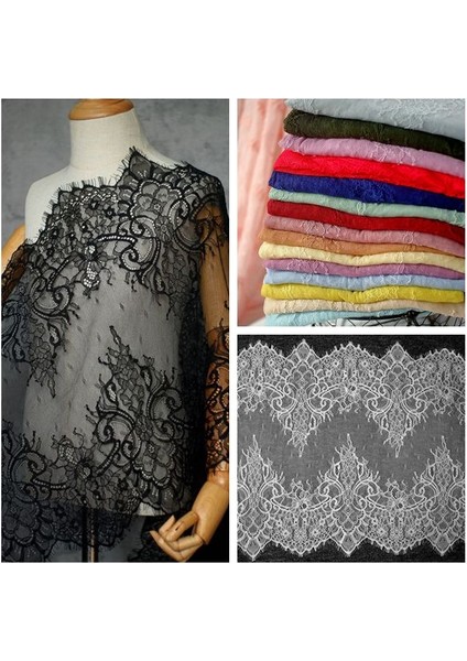 Kraliyet Mavisi Tarzı 3 Metre Genişlik 40CM Işlemeli Kirpik Dantel Şerit Konfeksiyon Dekorasyon ve Dıy Craft Dantel Kırpma Için (Yurt Dışından)
