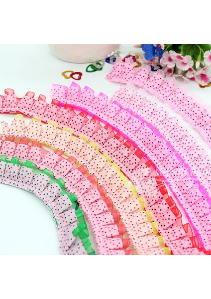 Siyah Stil 1 Yard 2.5 cm Geniş Nokta Çiçek Pileli Kar Ipliği Nefis Dantel Bebek Elbise Dıy Giyim Aksesuarları Ev Tekstili Kenar El Yapımı Dekorasyon (Yurt Dışından) fiyatları