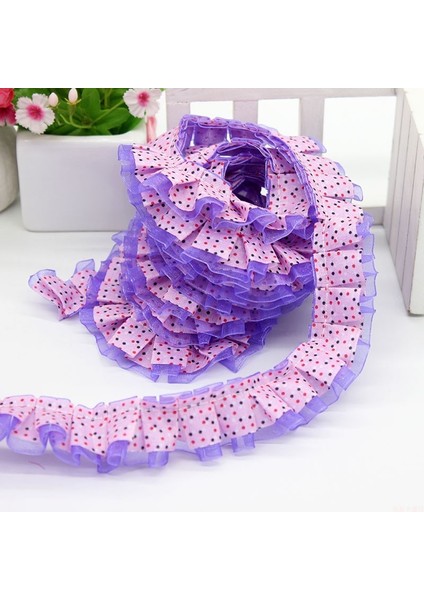 Siyah Stil 1 Yard 2.5 cm Geniş Nokta Çiçek Pileli Kar Ipliği Nefis Dantel Bebek Elbise Dıy Giyim Aksesuarları Ev Tekstili Kenar El Yapımı Dekorasyon (Yurt Dışından) fırsatları
