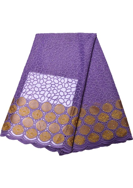No.25 Tarzı Alisa Mor Fransız Net Dantel Tül Kumaş Nakış Taşlar ile 5 Yardspiece Afrika Dantel Nijeryalı Örgü Kumaş Için Parti Elbise (Yurt Dışından)