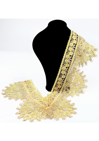 19625-L Stili 1 Yard Mlaey Altın Sıcak Sondaj Dantel Trim Işlemeli Dantel Kumaş Dıy Craft & Dikiş Elbise Giyim Aksesuarları Yüksek 1y (Yurt Dışından) fırsatları
