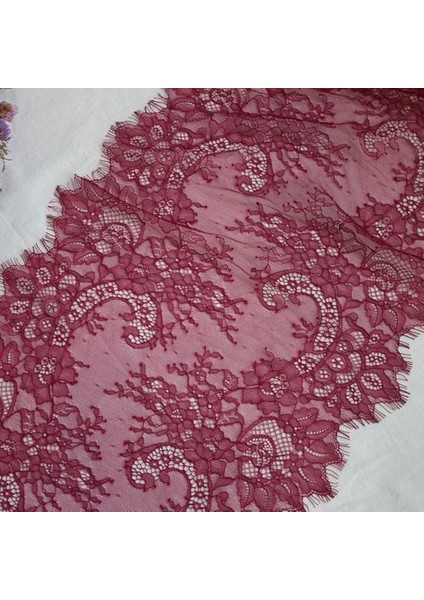 Morumsu Kırmızı Stil 6 Metre Yumuşak Örme Açık Gri + Siyah Kirpik Dantel Kumaş % Naylon Iç Çamaşırı Dantel Siyah Beyaz Trimler 35CM Genişlik * 300CM (Yurt Dışından)