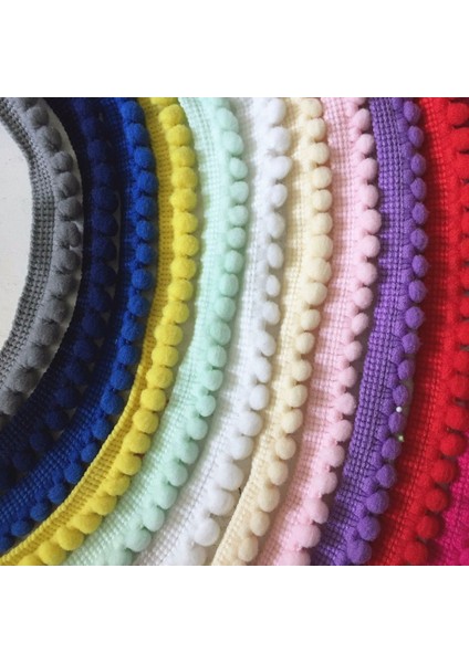PT23 Stili 5 Yard Dantel Kumaş Dikiş Aksesuarları Ponpon Trim Pom Pom Dekorasyon Püskül Topu Fringe Şerit Dıy Malzeme Zanaat Giyim (Yurt Dışından) fiyatları