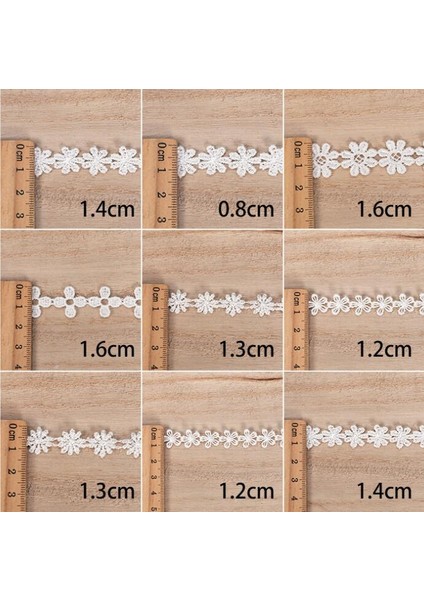 1 14MM Tarzı 15 Yards Polyester Beyaz Dantel Trim Dıy Dikiş Perdesi Zanaat Dekorasyon Papatya Çiçek Trim Dantel Şerit 1.2cm (Yurt Dışından)