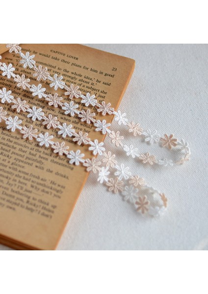 2 Metre Haki Fildişi Işlemeli Örgü Dantel Konfeksiyon Dantel Trimler Süslemeler Dıy Dikiş Aksesuarı 12MM (Yurt Dışından) modelleri