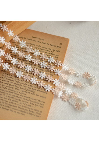 2 Metre Haki Fildişi Işlemeli Örgü Dantel Konfeksiyon Dantel Trimler Süslemeler Dıy Dikiş Aksesuarı 12MM (Yurt Dışından) fırsatları