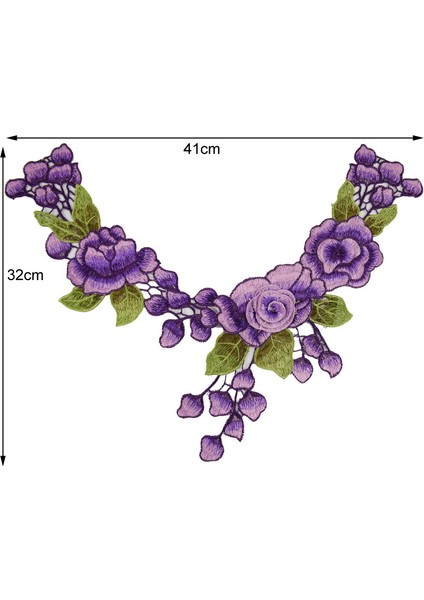 No.12 Tarzı Mor Venise Şifon Dantel Kumaş Elbise Aplike Motifli Bluz Dikiş Trimler, Dıy Yaka Yaka Kostüm Dekorasyon Scrapbooking (Yurt Dışından) indirimleri