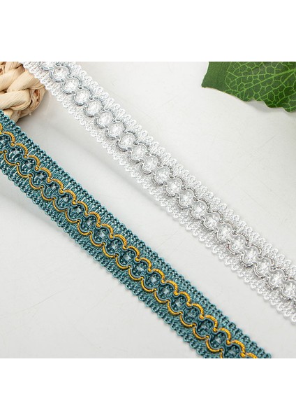 Bakır Tarzı 2cm 1 M Son Gümüş Altın Dantel Kumaş Yüksek Li Şerit Perde Gipür Yeşil Dantel Dikiş Giyim Kırpma Dekor Dentelle KQ36 (Yurt Dışından) fiyatları