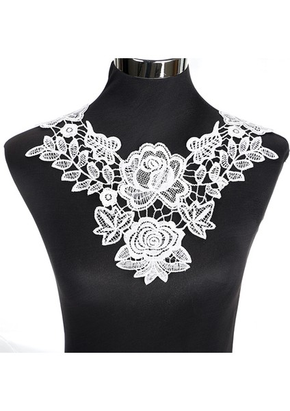 BW110 Stili 1 Adet Nefis Nakış Venise Yaka Dantel Büyük Dantel Yaka Kostüm Elbise Ince Aplike Motif Elbise Trim Kırpma (Yurt Dışından) modelleri