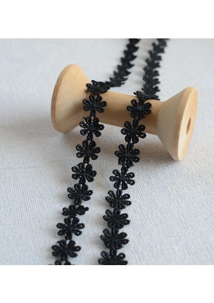 Siyah 12MM Tarzı 1 Yard El Yapımı Kumaş Dantel Trim Patchwork Malzeme Siyah Beyaz Dantel Şerit Dıy Konfeksiyon Dikiş Aksesuarları (Yurt Dışından)