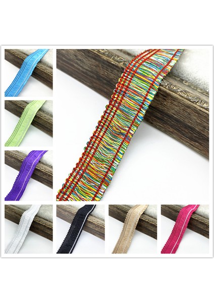 Mavi Göl Stili 2 Yards Dantel Trim Dikiş Şerit Püskül Fringe Etnik Latin Elbise Sahne Konfeksiyon Perde Dekoratif Diy #roli (Yurt Dışından)