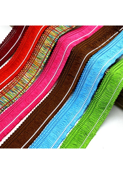 Gök Mavisi Tarzı 2 Yards Dantel Trim Dikiş Şerit Püskül Fringe Etnik Latin Elbise Sahne Konfeksiyon Perde Dekoratif Diy (Yurt Dışından)