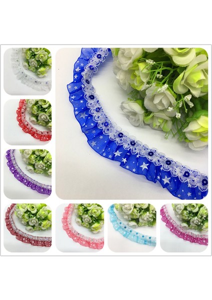 Sıcak Pembe Tarzı 1 Yardlot 3 cm Pileli Dantel Şerit Kumaş Dikiş Işlemeli Giyim Düğün Parti Dıy El Yapımı Zanaat Malzemeleri (Yurt Dışından) fiyatları