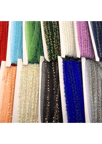 No.2 Tarzı 1 Yardslot Boncuklu Dantel Şerit Bant Dantel Kumaş Trim Işlemeli Yaka Dekorasyon Pamuk Dantel Kumaş Net Kordon Dikiş Için (Yurt Dışından) fiyatları