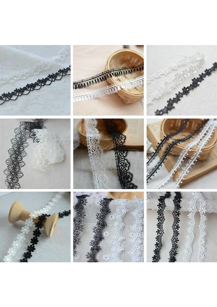 Siyah 29MM Tarzı 1 Yard El Yapımı Kumaş Dantel Trim Patchwork Malzeme Siyah Beyaz Dantel Şerit Dıy Konfeksiyon Dikiş Aksesuarları (Yurt Dışından) fiyatları