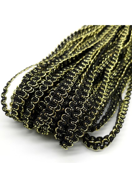 Altın-Siyah Tarzı 5 Yards 6mm Altın Gümüş Çizgi Dalga Dantel Şerit Sahne Performansı Elbise Kostüm El Yapımı Trimler Düğün Parti El Sanatları Aksesuarları (Yurt Dışından)