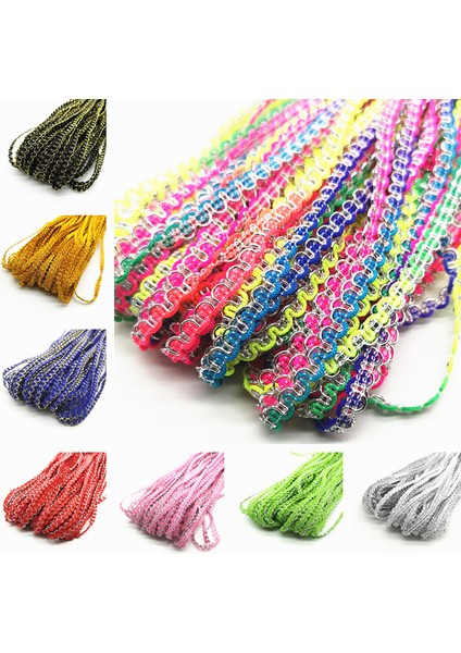 Altın-Siyah Tarzı 5 Yards 6mm Altın Gümüş Çizgi Dalga Dantel Şerit Sahne Performansı Elbise Kostüm El Yapımı Trimler Düğün Parti El Sanatları Aksesuarları (Yurt Dışından) fiyatları