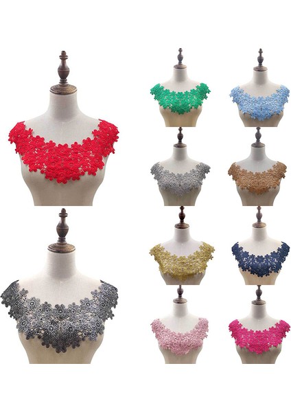 Gök Mavisi Tarzı 11 Renkler Dantel Kumaş Sahte Yaka Oya Nakış Dantel Kumaş Aplike Dıy Elbise Dikiş Malzemeleri Zanaat Yaka Bandı Sıcak (Yurt Dışından) fırsatları