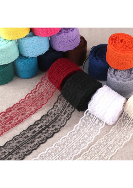 Kraliyet Mavisi Stili 10 Metersroll 4.5cm Güzel Dantel Trim Dıy Giyim Dikiş Kumaş Düğün Noel Dekorasyonu Çiçek Işlemeli Dantel Şerit (Yurt Dışından)