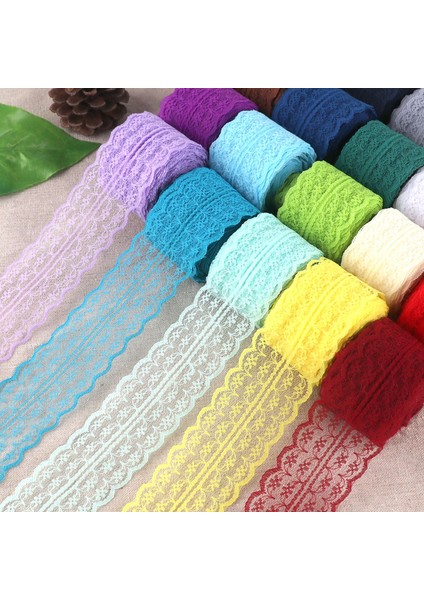 Kraliyet Mavisi Stili 10 Metersroll 4.5cm Güzel Dantel Trim Dıy Giyim Dikiş Kumaş Düğün Noel Dekorasyonu Çiçek Işlemeli Dantel Şerit (Yurt Dışından)