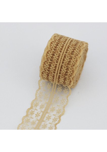 Şampanya Tarzı (5 Yardsroll) Beyaz Dantel Kumaş Dokuma Dekorasyon Hediye Paketleme Malzemesi (Yurt Dışından)