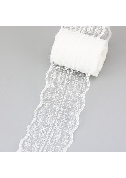 Şampanya Tarzı (5 Yardsroll) Beyaz Dantel Kumaş Dokuma Dekorasyon Hediye Paketleme Malzemesi (Yurt Dışından) modelleri