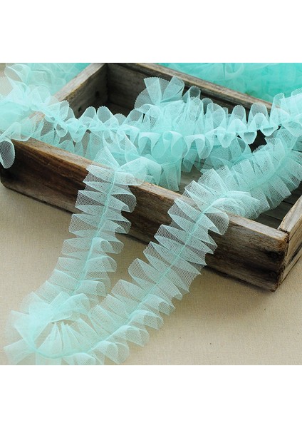 Yeşil Stil 5cm Geniş Lüks Renkli Tül Örgü 3D Plise Dantel Kumaş Kurdele Elbise Kumaş Yaka Yaka Fırfır Trim Dikiş Gipür Dekor (Yurt Dışından) modelleri