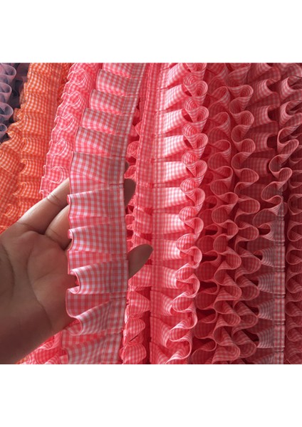 Gri Tarzı 1 Yard 4 cm Geniş Ekose Pileli Kumaş Tül Dantel Fırfır Şerit Kenar Trim Yaka Aplike Kanepe Perde Diy Dikiş Gipür Malzemeleri (Yurt Dışından) fırsatları