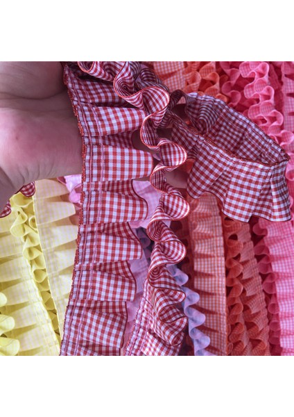 Gri Tarzı 1 Yard 4 cm Geniş Ekose Pileli Kumaş Tül Dantel Fırfır Şerit Kenar Trim Yaka Aplike Kanepe Perde Diy Dikiş Gipür Malzemeleri (Yurt Dışından) indirimleri