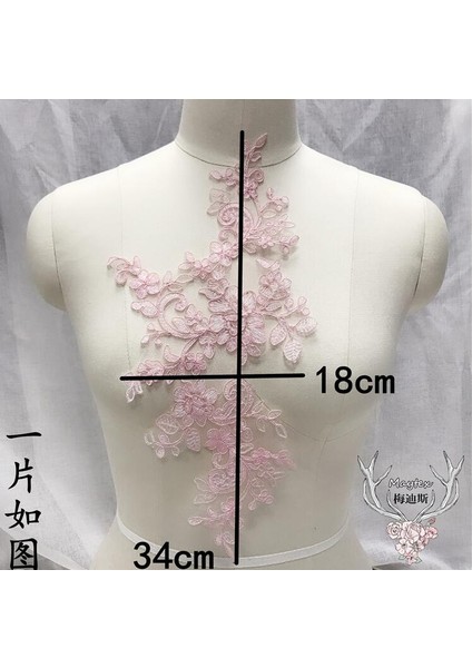 Beyaz Gümüş Kenar Stili 2 Parça Çift 34*18 cm Pembe Kapalı Beyaz Bordo Mavi Gelinlik Aplike Dıy Gelin Saç Aksesuarları Dantel Yama Dantel Çiçek (Yurt Dışından) modelleri