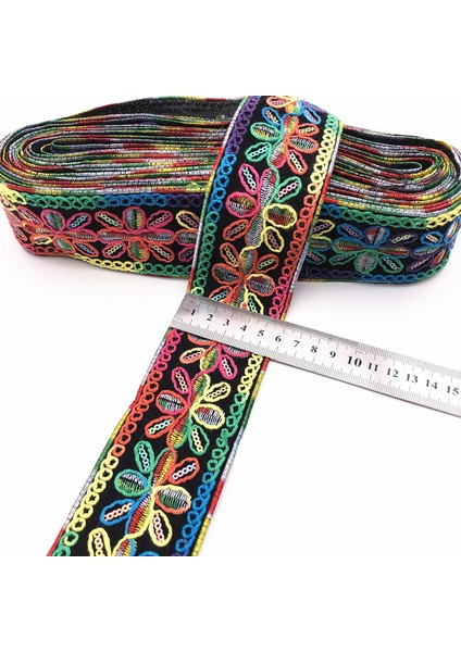 No.2 Tarzı 1 Yards Sequins Işlemeli Dantel Trimler Şerit Etnik Dokuma Bantlar Giysi Ayakkabı Dekor Için Dıy Dikiş Jakarlı Aplike Dekor (Yurt Dışından)