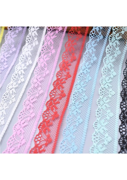 Beyaz Tarzı 10 Metre Dantel Şerit Bant 20 mm Geniş Trim Kumaş Dıy Işlemeli Düğün Net Kordon Dikiş Dekorasyon Afrika Dantel Kumaş (Yurt Dışından)