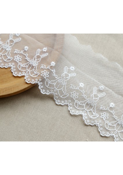 Siyah Stil 1 Yard Genişlik: 9.6cm Moda 3 Renk Tavşan Lolita Dantel Net Iplik Danteller Kumaş Elbise Aksesuarları Için (Ss) (Yurt Dışından)