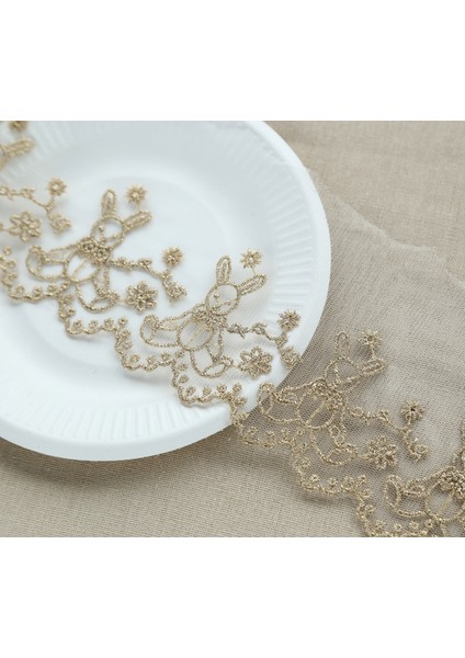 Siyah Stil 1 Yard Genişlik: 9.6cm Moda 3 Renk Tavşan Lolita Dantel Net Iplik Danteller Kumaş Elbise Aksesuarları Için (Ss) (Yurt Dışından)