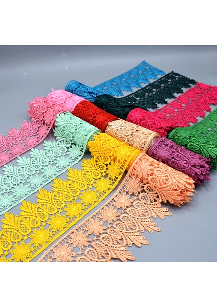 Altın Tarzı 1 Yard 8cm Genişliğinde Güzel Tığ Işi Nakış Dantel Şerit Dıy Nakış Yatak Etek Dantel Elbise Dantel Perde Danteli (Yurt Dışından)